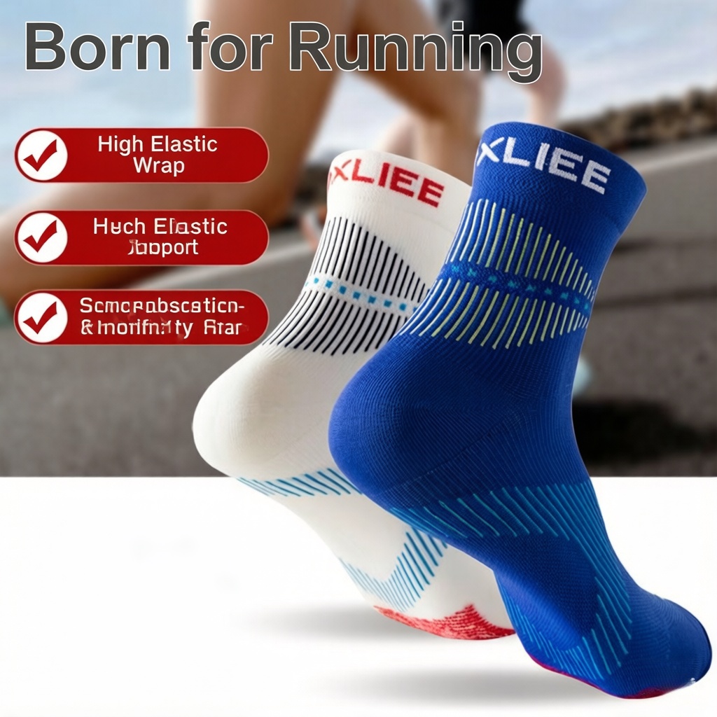 WRELS 1/2/3 Pairs Running Spor - Athletic Sock Cushion ulasan dan harga