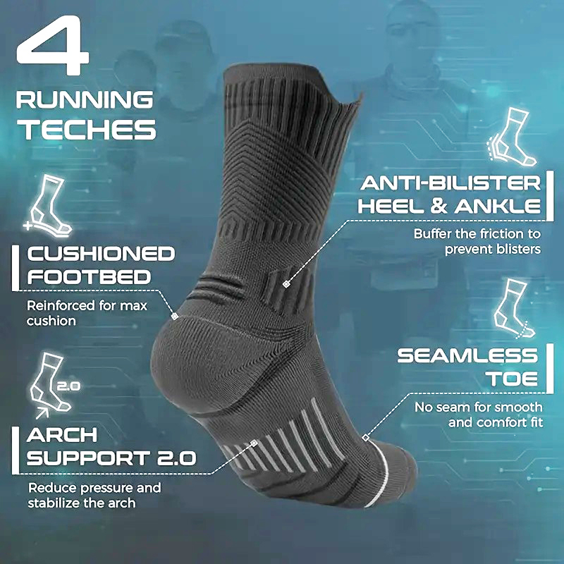 1/5 Pair Men Towel Bottom Bask - Athletic Sock Cushion ulasan dan harga
