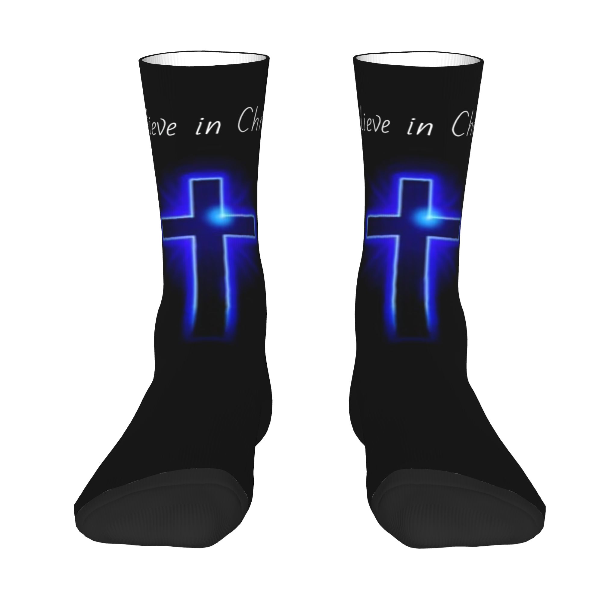 Custom Believe Jesus Christ Me - Dress Sock Men ulasan dan harga