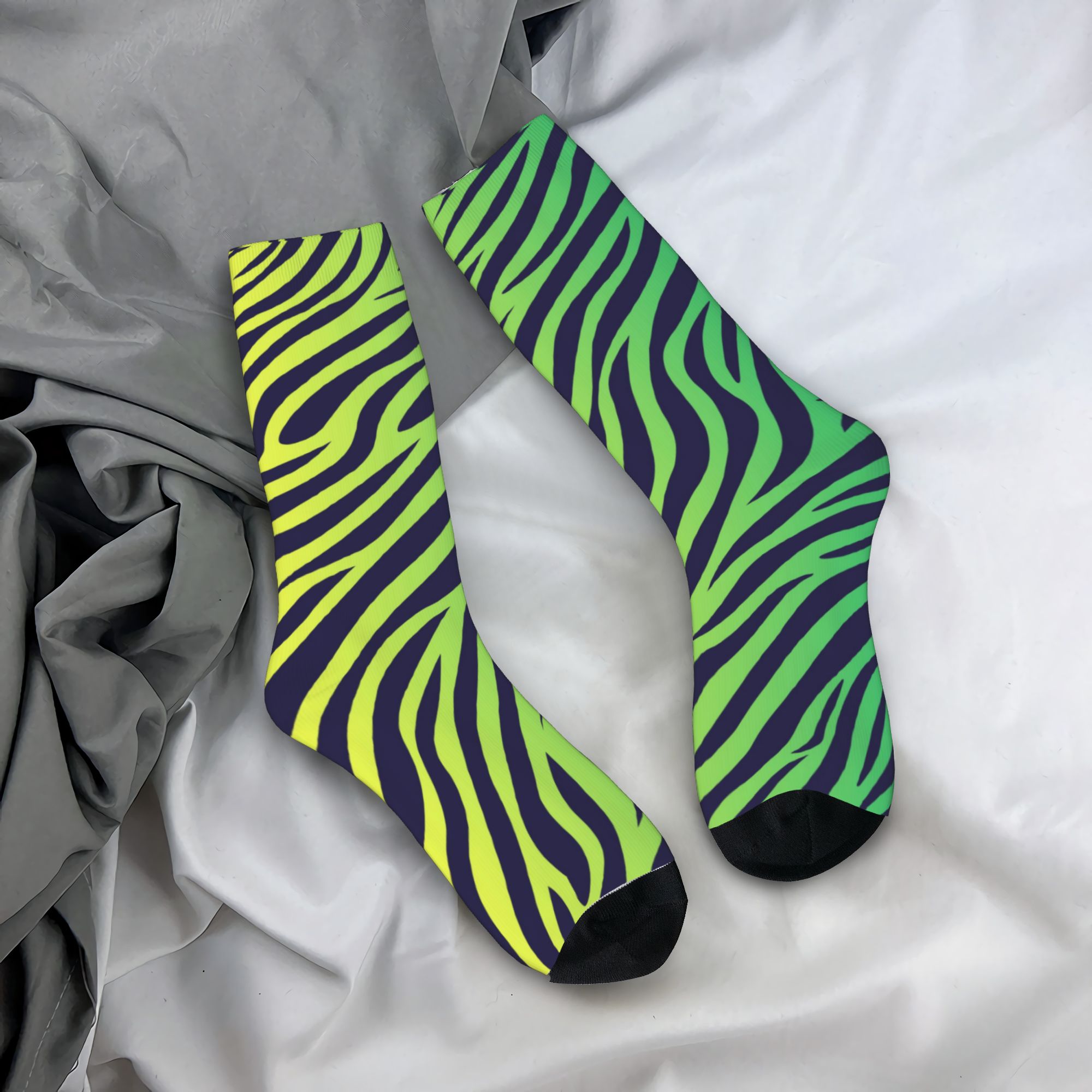 Colorful Tiger Zebra Skin Patt - Dress Sock Men ulasan dan harga